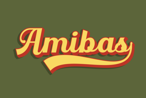 Amibas: Your Go-To Retro Script Font for Bold Branding