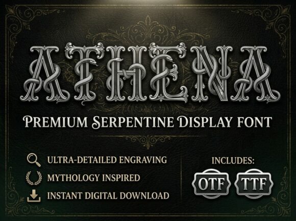 Athena: A Striking All-Caps Display Font for Bold Design