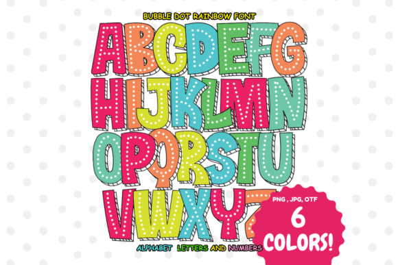 Bubble Dot Rainbow: A Vibrant Color Font for Playful Designs