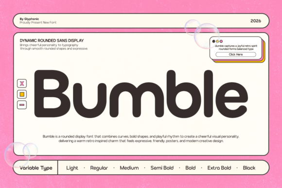 Bumble: A Joyful Rounded Sans for Creative Projects