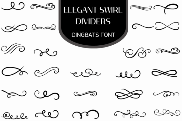 Elegant Swirl Dividers: A Fun Dingbats Font for Creative Projects