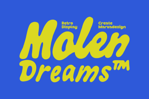 Molen Dream: Bold Retro Display Font for Modern Creators