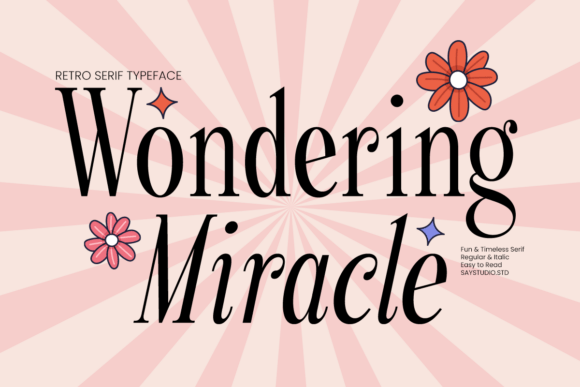 Wondering Miracle: Retro Serif Font for Creative Projects